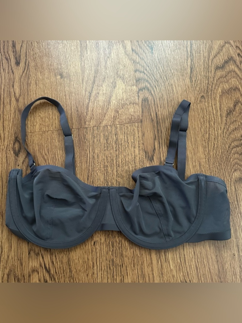 CUUP gray Underwire Bra sheer the balconette Adjustable Straps size 36C
